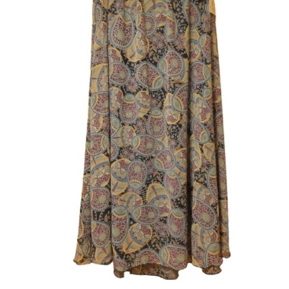 LuLaRoe Multi-Colored Bohemian Paisley Lucy Maxi Skirt Elastic Band Medium Sized - Picture 2 of 5